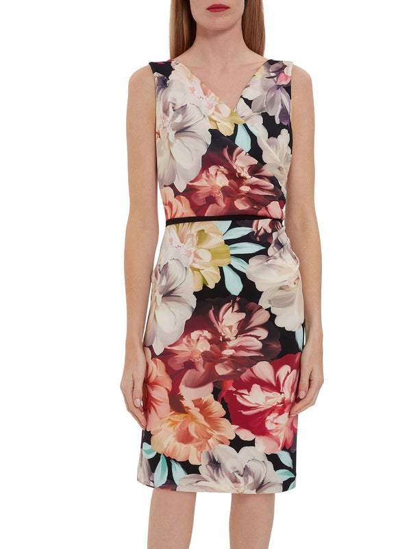 Elena Floral Scuba Jersey Dress